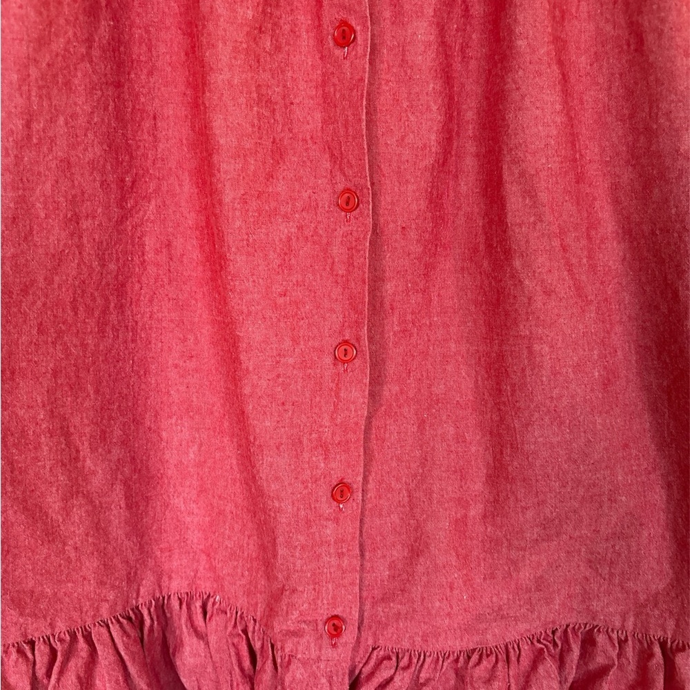 Elegant Red Ruffle Hem Skirt - Picture 2 of 5